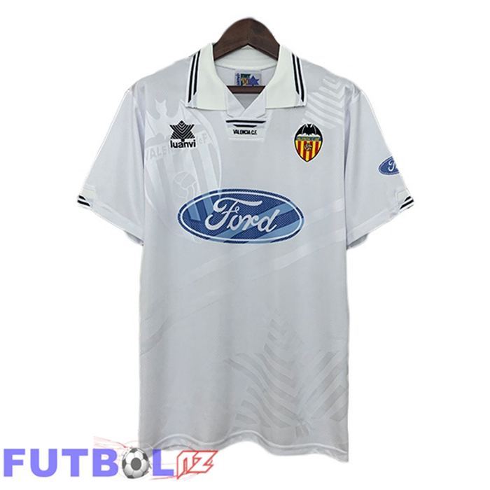 Camisetas De Futbol Valencia CF Retro Primera Blanco 1995-1996
