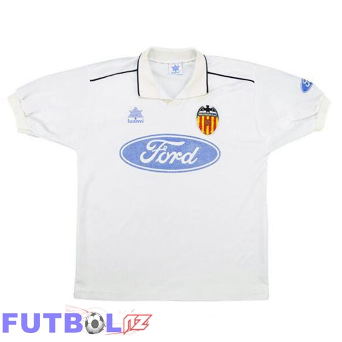 Camisetas De Futbol Valencia CF Retro Primera Blanco 1996-1997