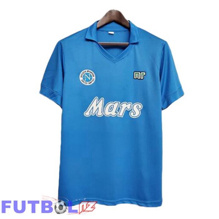 Camisetas De Futbol SSC Napoli Retro Primera Azul 1989-1990