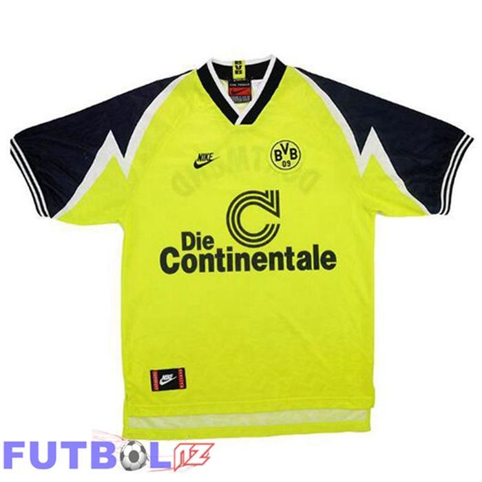 Camisetas De Futbol Dortmund BVB Retro Primera Amarillo 1995-1996