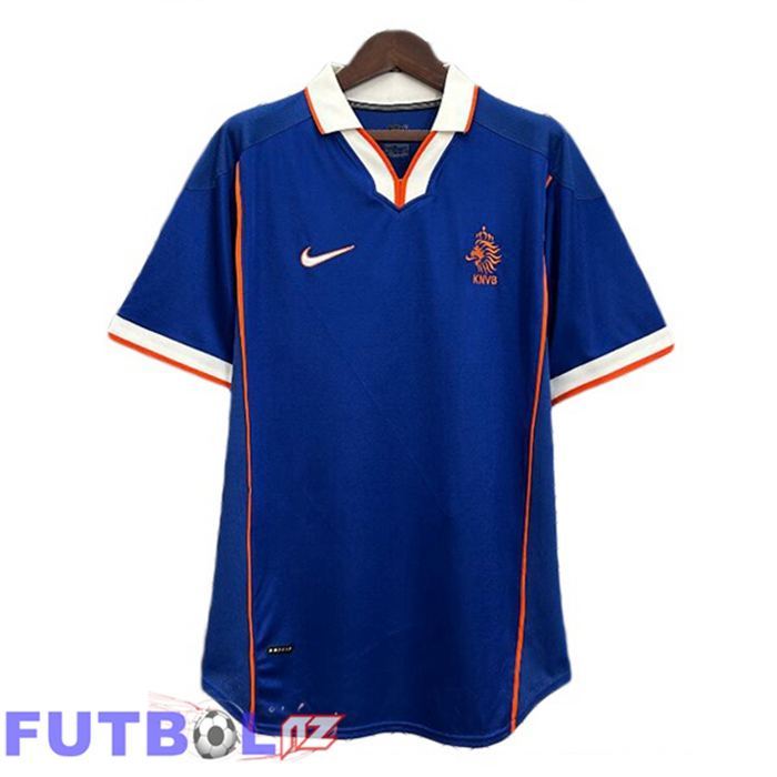 Camisetas De Futbol Países Bajos Retro Segunda Azul 1998