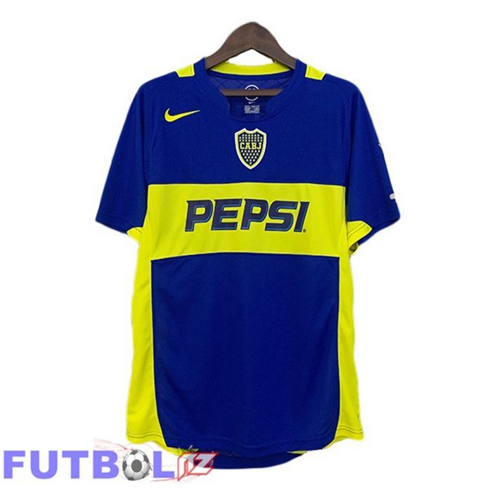 Camisetas De Futbol Boca Juniors Retro Primera Azul Real Amarillo 2004-2005