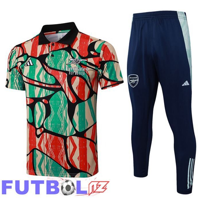 Camiseta Polo Arsenal + Pantalones Rojo Verde 2025/2026