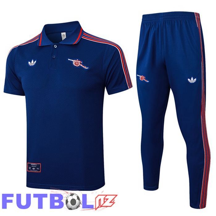 Camiseta Polo Arsenal + Pantalones Azul Real 2025/2026