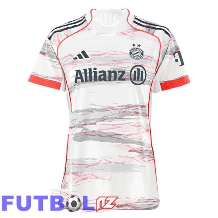 Camisetas De Futbol Bayern Munich Mujer Segunda Blanco 2025/2026