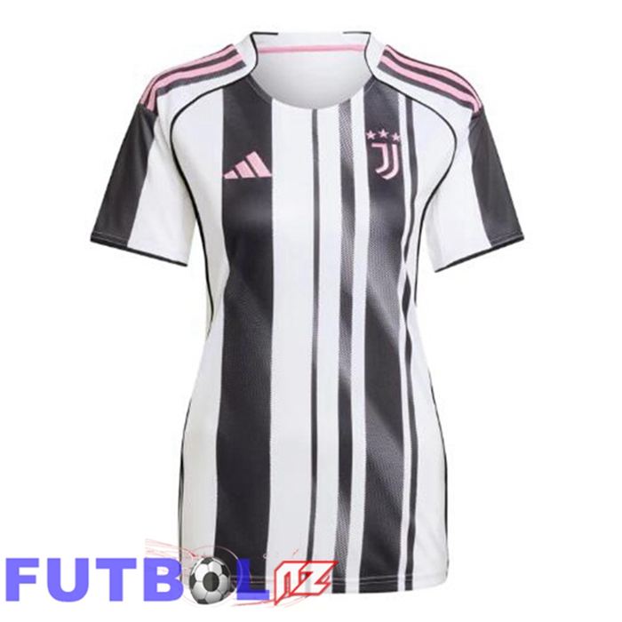 Camisetas De Futbol Juventus Mujer Primera Negro Blanco 2025/2026