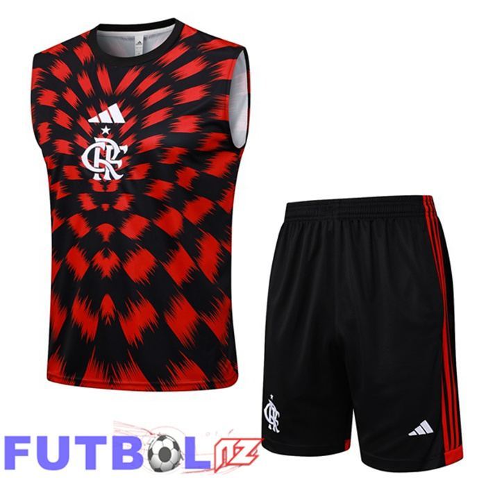 Chalecos De Futbol Flamengo + Cortos Rojo Negro 2025/2026