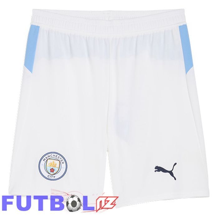 Cortos de Futbol Manchester City Primera Blanco 2025/2026