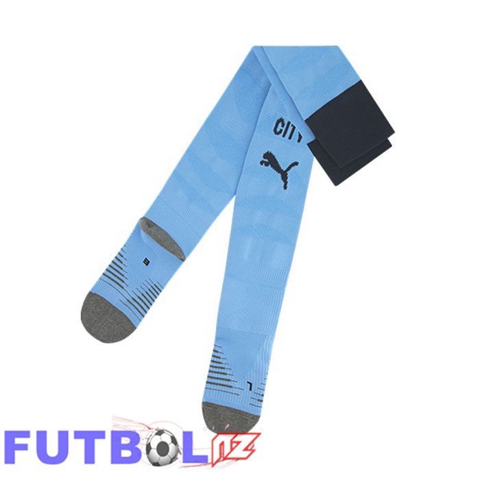 Calcetines De Futbol Manchester City Primera Azul 2025/2026