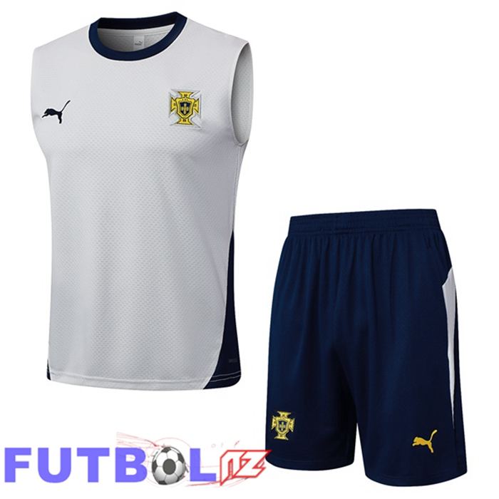 Chalecos De Futbol Portugal + Cortos Gris 2025/2026