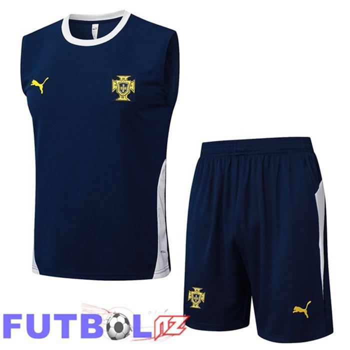 Chalecos De Futbol Portugal + Cortos Azul Real 2025/2026