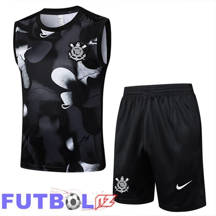 Chalecos De Futbol Corinthians + Cortos Negro 2025/2026