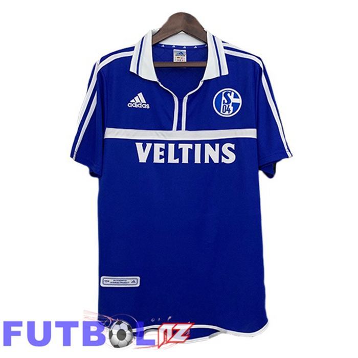Camisetas De Futbol Schalke 04 Retro Primera Azul 2001-2002