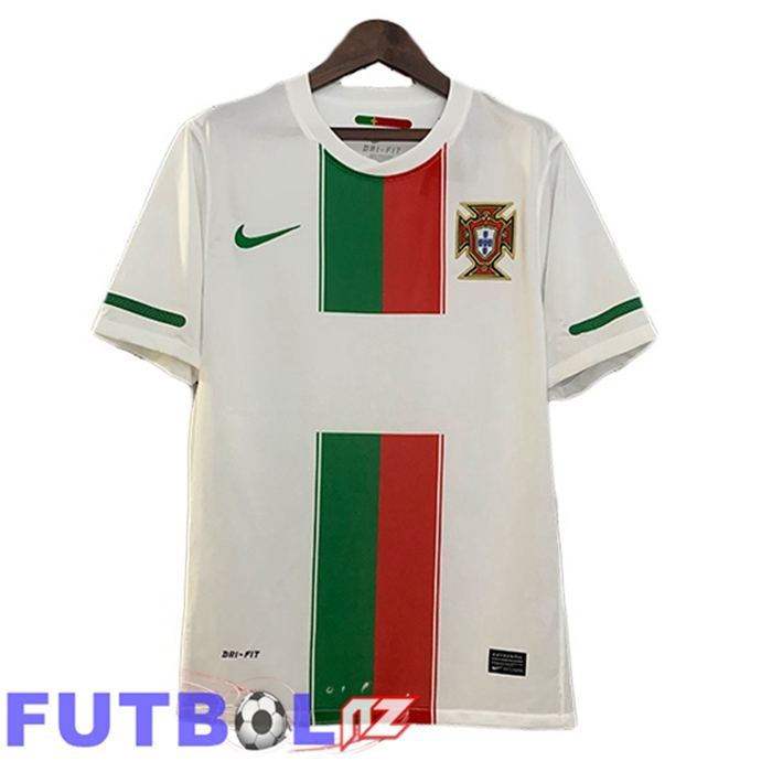 Camisetas De Futbol Portugal Retro Segunda Blanco Rojo Verde 2010