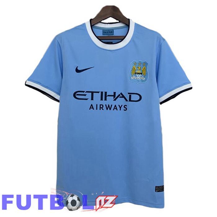 Camisetas De Futbol Manchester City Retro Primera Azul 2013-2014
