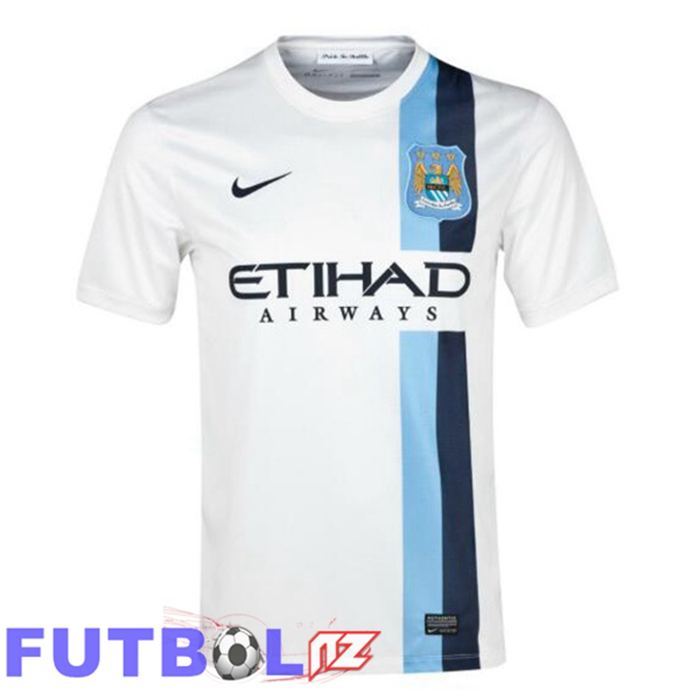 Camisetas De Futbol Manchester City Retro Tercera Blanco 2013-2014