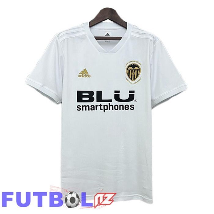 Camisetas De Futbol Valencia CF Retro Primera Blanco 2018-2019