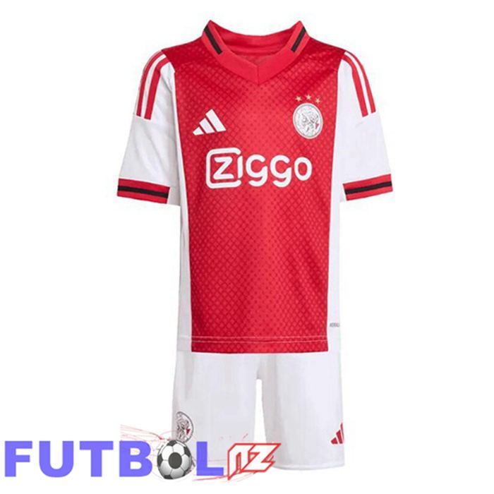 Camisetas De Futbol AFC Ajax Ninos Primera Rojo Blanco 2025/2026