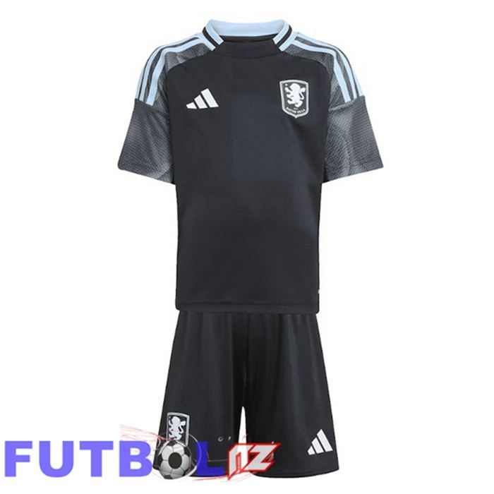 Camisetas De Futbol Aston Villa Ninos Segunda Negro 2025/2026
