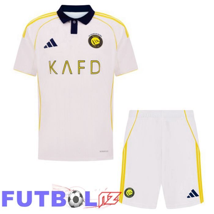Camisetas De Futbol Al-Nassr FC Ninos Tercera Blanco 2025/2026