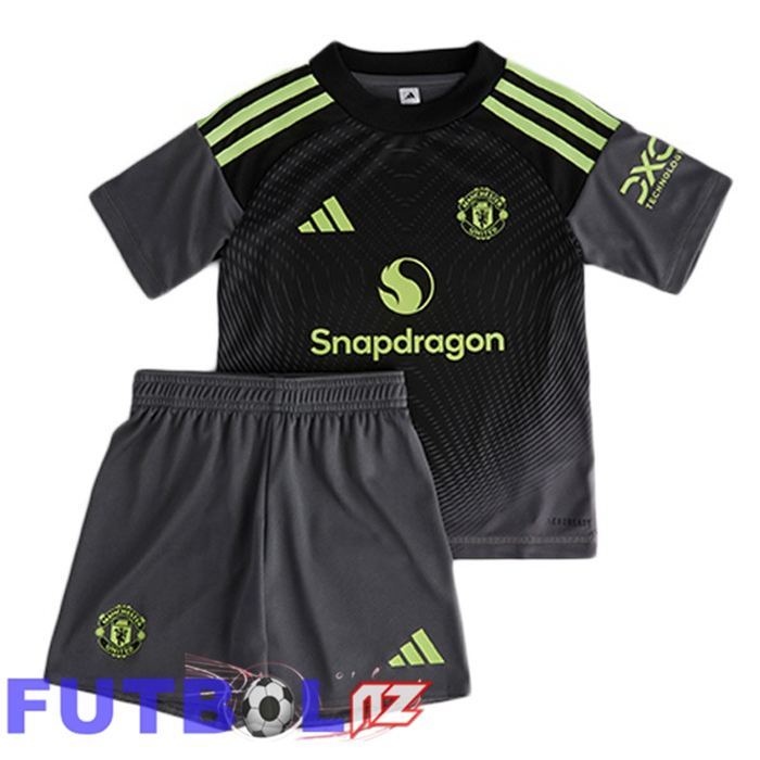 Camisetas De Futbol Manchester United Ninos Portero Negro 2025/2026