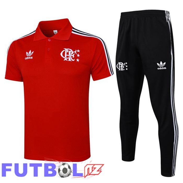 Camiseta Polo Flamengo + Pantalones Rojo 2025/2026