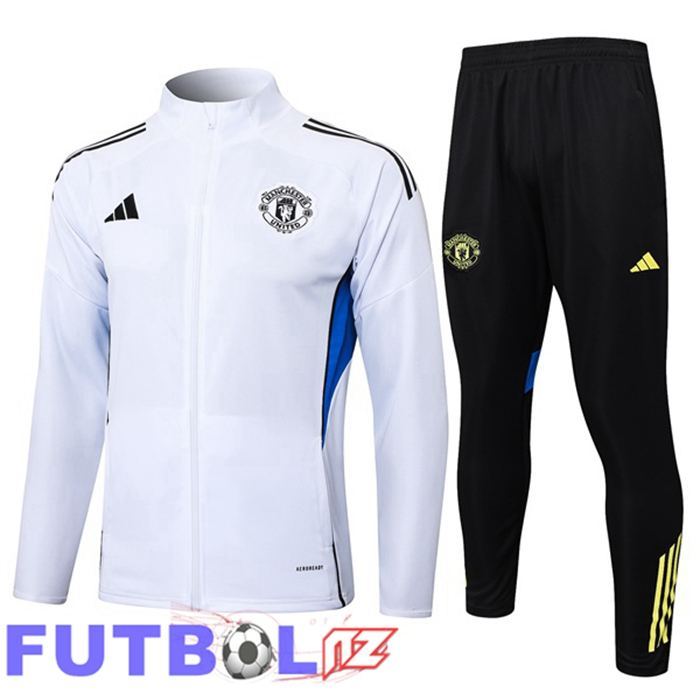Chandal Equipos De Futbol - Chaqueta Manchester United Blanco 2025/2026