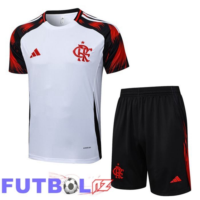 Camiseta Entrenamiento Flamengo + Cortos Blanco 2025/2026
