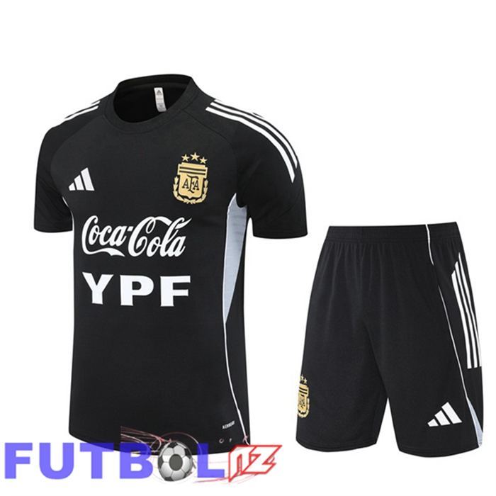 Camiseta Entrenamiento Argentina + Cortos Negro 2025/2026