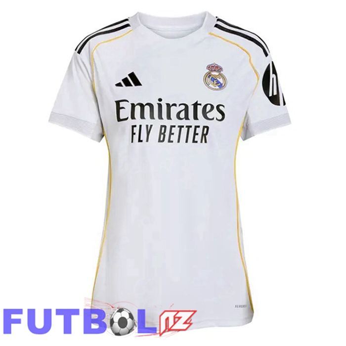 Camisetas De Futbol Real Madrid Mujer Primera Blanco 2025/2026