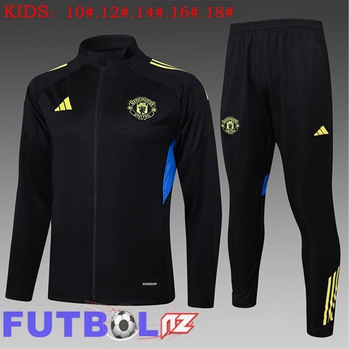 Chandal Equipos De Futbol - Chaqueta Manchester United Ninos Negro 2025/2026