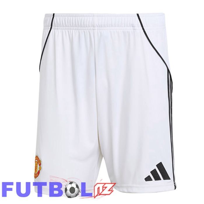 Cortos de Futbol Manchester United Primera Blanco 2025/2026
