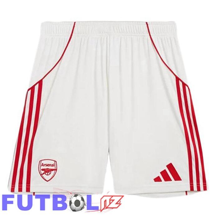 Cortos de Futbol Arsenal Primera Blanco 2025/2026 Cortos de Futbol Arsenal Primera Blanco 2025/2026
