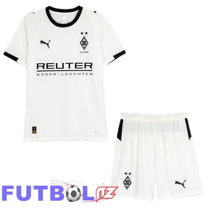 Camisetas De Futbol Monchengladbach Ninos Primera Blanco 2025/2026