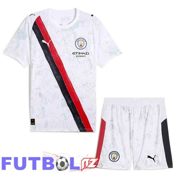 Camisetas De Futbol Manchester City Club World Cup Ninos Primera Blanco 2025/2026