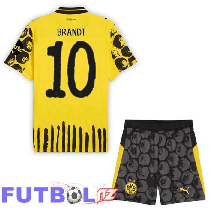 Camisetas De Futbol Dortmund BVB Club World Cup (Brandt 10) Ninos Primera Amarillo Negro 2025/2026