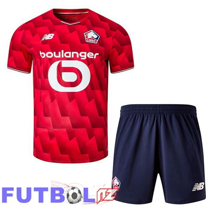 Camisetas De Futbol Lille OSC Ninos Primera Rojo 2025/2026