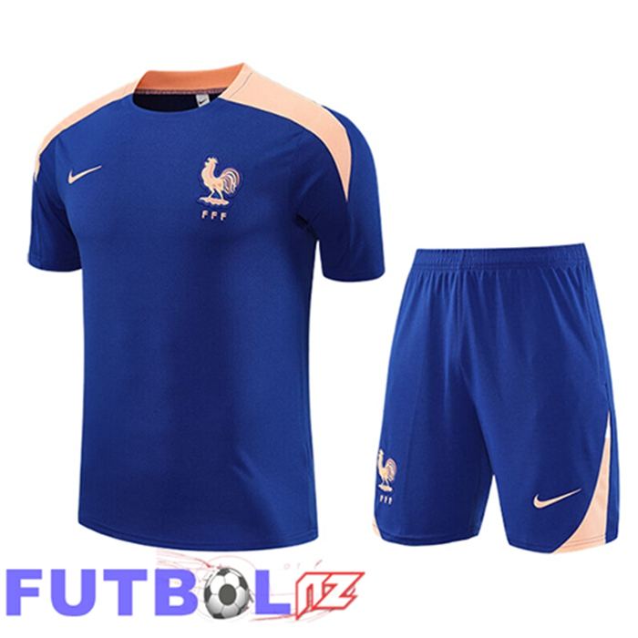 Camiseta Entrenamiento Francia Ninos Azul/Rosado 2025/2026