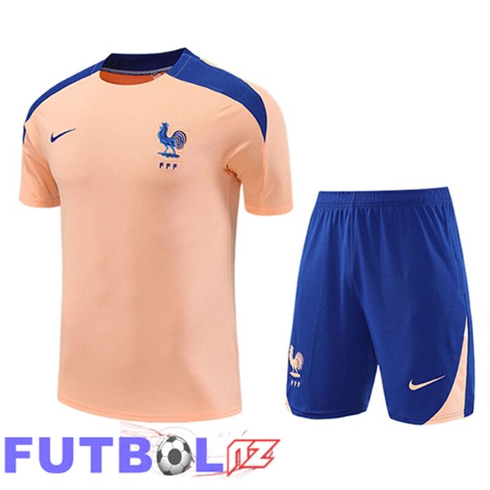 Camiseta Entrenamiento Francia Ninos Rosado/Azul 2025/2026