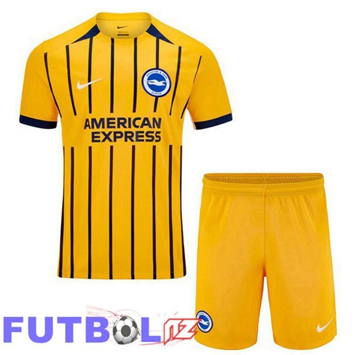 Camisetas De Futbol FC Brighton Ninos Tercera Amarillo 2025/2026
