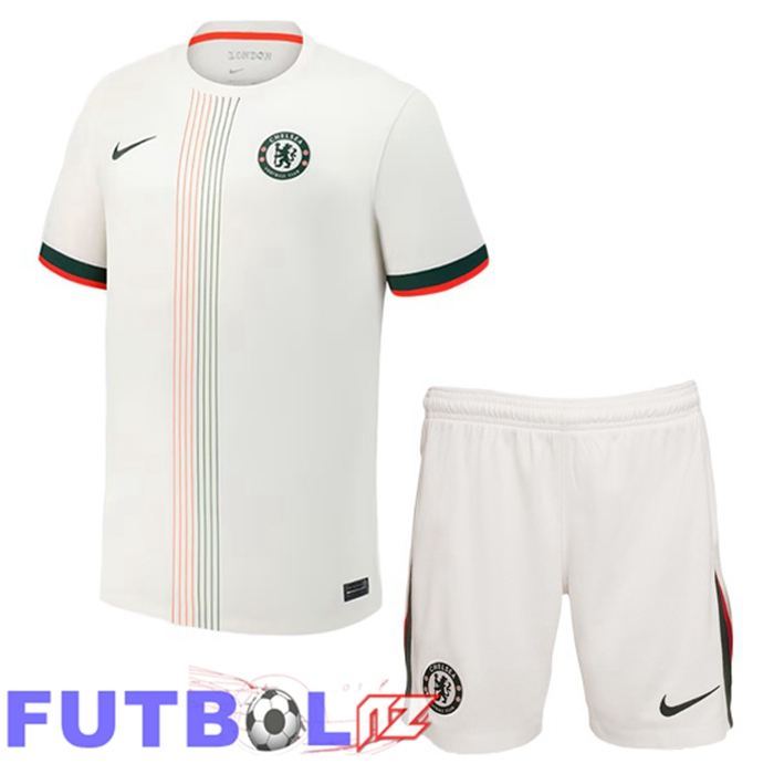 Camisetas De Futbol FC Chelsea Ninos Segunda Blanco 2025/2026