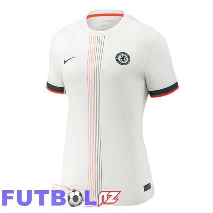 Camisetas De Futbol FC Chelsea Mujer Segunda Blanco 2025/2026