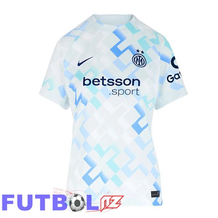 Camisetas De Futbol Inter Milan Mujer Segunda Blanco Azul 2025/2026