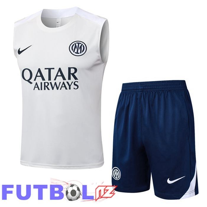 Chalecos De Futbol Inter Milan + Cortos Blanco 2025/2026