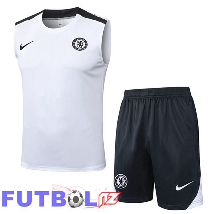 Chalecos De Futbol FC Chelsea + Cortos Blanco 2025/2026