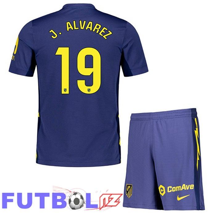 Camisetas De Futbol Atletico Madrid (J. ALVAREZ 19) Ninos Segunda Azul Real 2025/2026