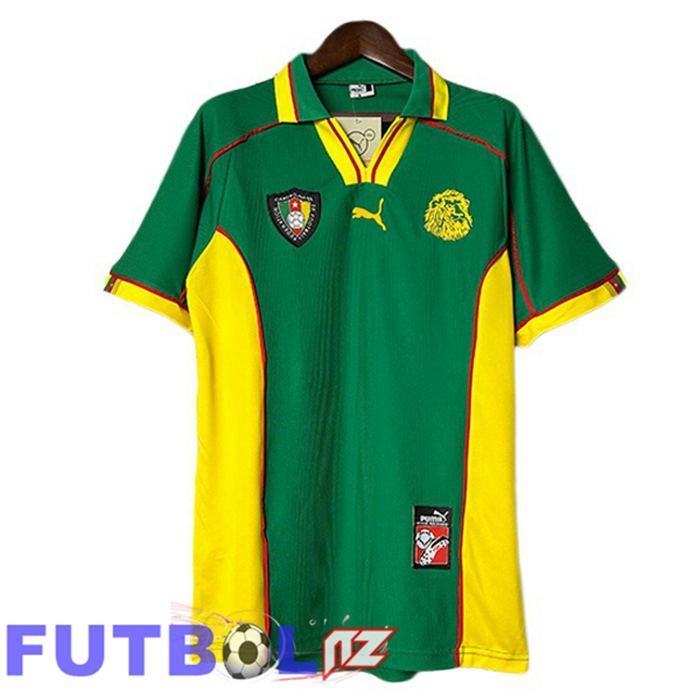 Camisetas De Futbol Camerún Retro Primera Verde Amarillo 1998