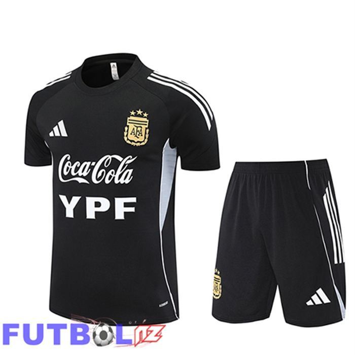 Camiseta Entrenamiento Argentina Ninos Negro Blanco Gris 2025 2026