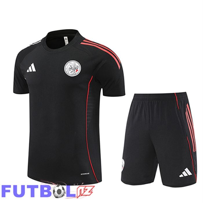 Camiseta Entrenamiento Ajax Ninos Negro Rojo 2025 2026