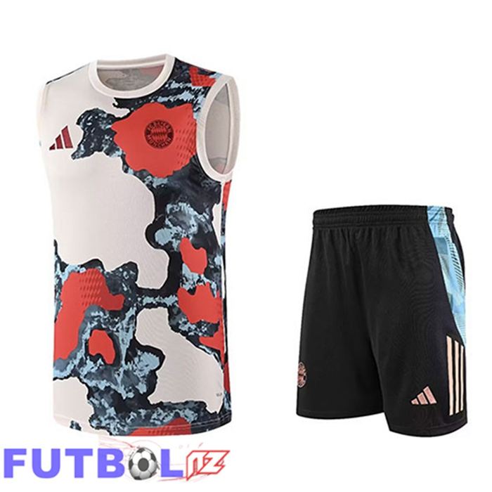 Chalecos De Futbol Bayern Munich Ninos Beige Rojo Azul 2025 2026